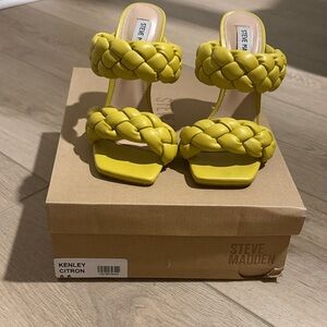 Steve Madden Kenley Citron Braided Heels